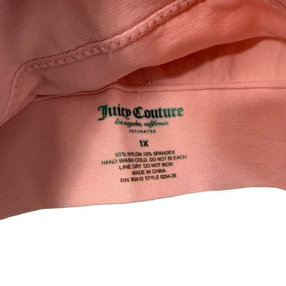 Juicy Couture Baby Pink Y2K Logo Strap Keyhole Bralette Womens Plus Size 1X - Picture 3 of 4